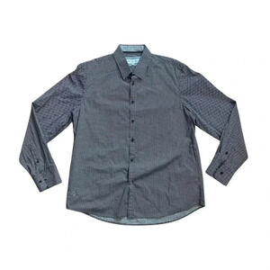 English Laundry John Lennon Long Sleeved Dress  Shirt Polk-Dot XL LIKE NEW